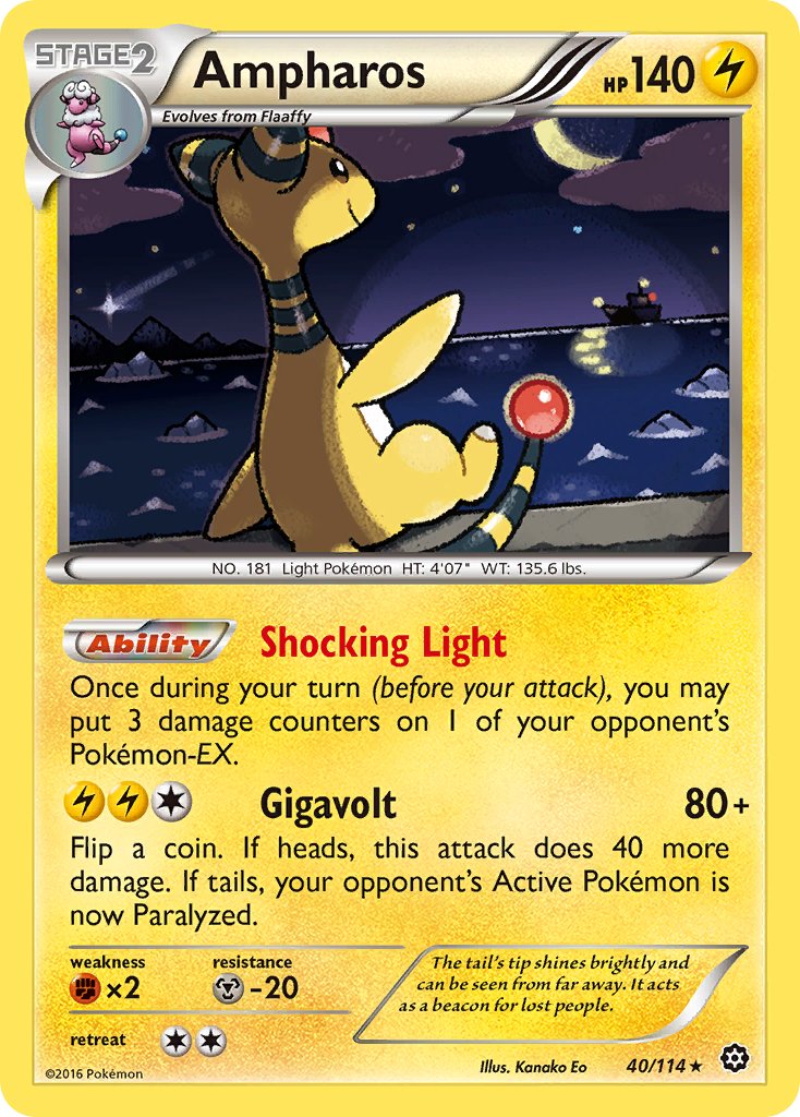 Ampharos (40/114) (Theme Deck Exclusive) [XY: Steam Siege] | Jack's On Queen