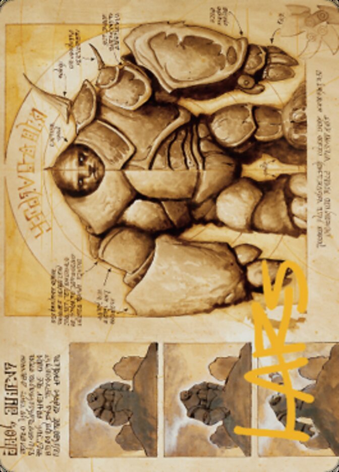 Precursor Golem Art Card (Gold-Stamped Signature) [The Brothers' War Art Series] | Jack's On Queen