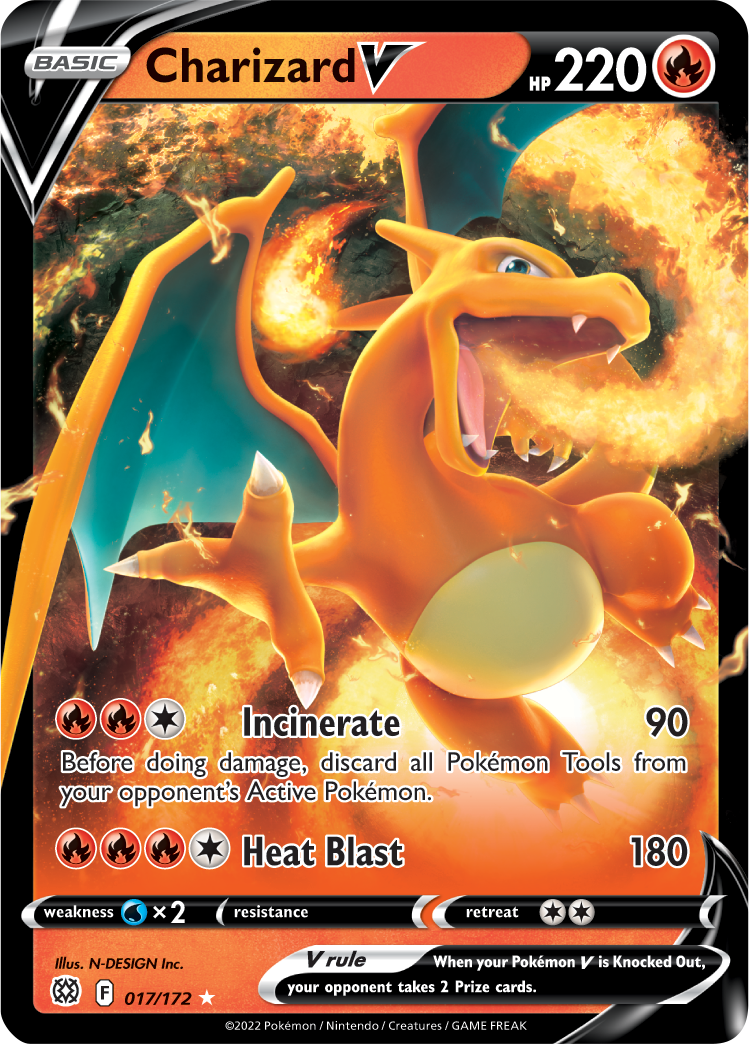 Charizard V (017/172) [Sword & Shield: Brilliant Stars] | Jack's On Queen