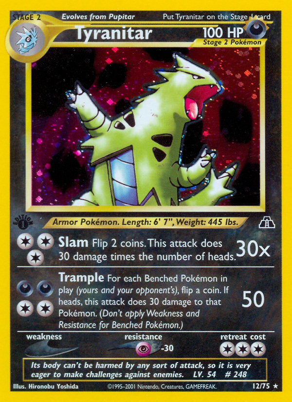 Tyranitar (12/75) [Neo Discovery 1st Edition] | Jack's On Queen