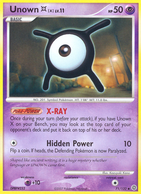 Unown X (71/132) [Diamond & Pearl: Secret Wonders] | Jack's On Queen