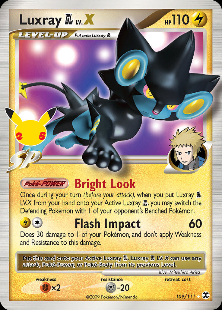 Luxray GL LV.X (109/111) [Celebrations: 25th Anniversary - Classic Collection] | Jack's On Queen
