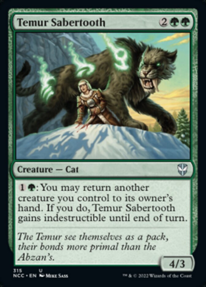 Temur Sabertooth [Streets of New Capenna Commander] | Jack's On Queen