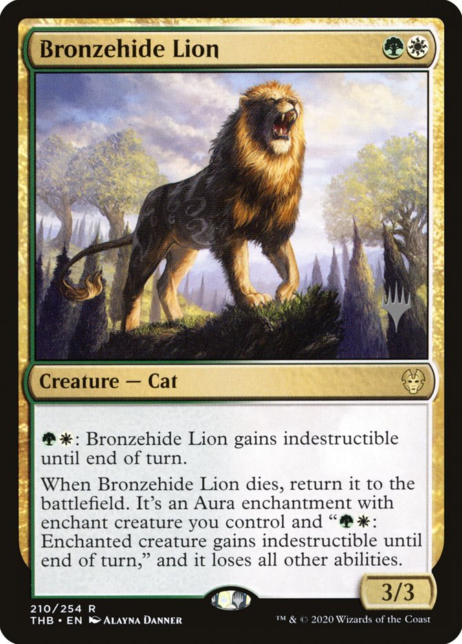 Bronzehide Lion (Promo Pack) [Theros Beyond Death Promos] | Jack's On Queen