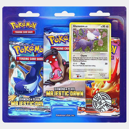 Diamond & Pearl: Majestic Dawn - 3-Pack Blister (Glameow Lv.12) | Jack's On Queen