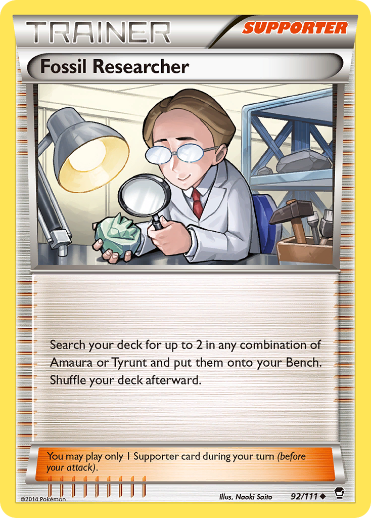 Fossil Researcher (92/111) [XY: Furious Fists] | Jack's On Queen