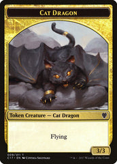 Cat Dragon // Dragon (007) Double-sided Token [Commander 2017 Tokens] | Jack's On Queen