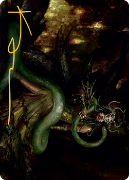 Saryth, the Viper's Fang Art Card (Gold-Stamped Signature) [Innistrad: Midnight Hunt Art Series] | Jack's On Queen