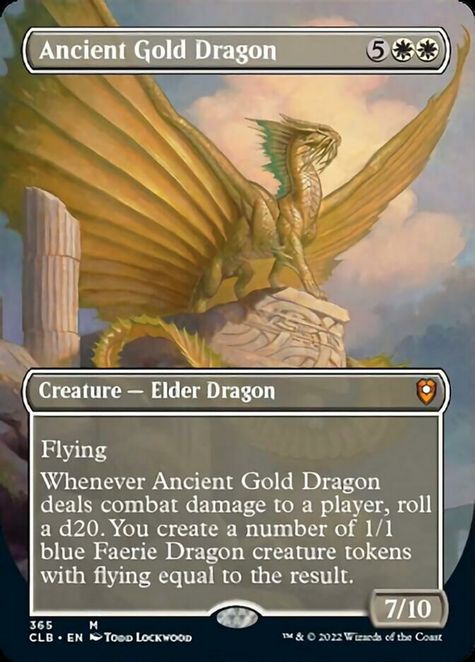 Ancient Gold Dragon (Borderless Alternate Art) [Commander Legends: Battle for Baldur's Gate] | Jack's On Queen