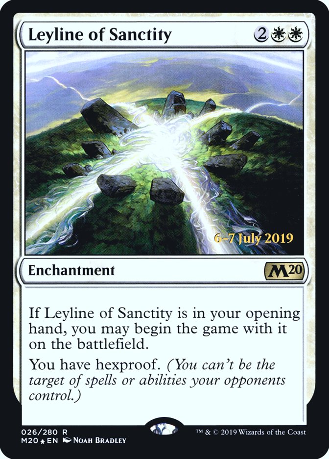 Leyline of Sanctity  [Core Set 2020 Prerelease Promos] | Jack's On Queen