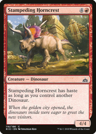 Stampeding Horncrest [Rivals of Ixalan] | Jack's On Queen