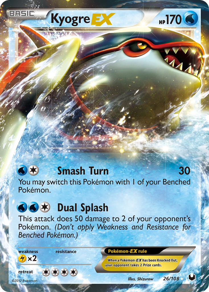 Kyogre EX (26/108) [Black & White: Dark Explorers] | Jack's On Queen