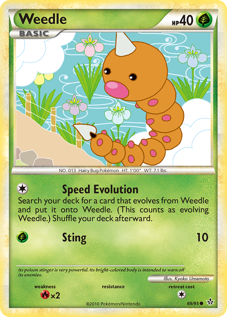 Weedle (69/95) [HeartGold & SoulSilver: Unleashed] | Jack's On Queen