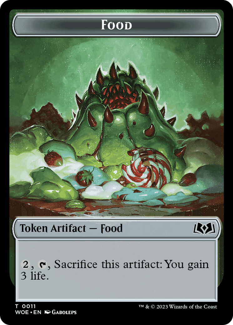 Elemental // Food (0011) Double-Sided Token [Wilds of Eldraine Tokens] | Jack's On Queen