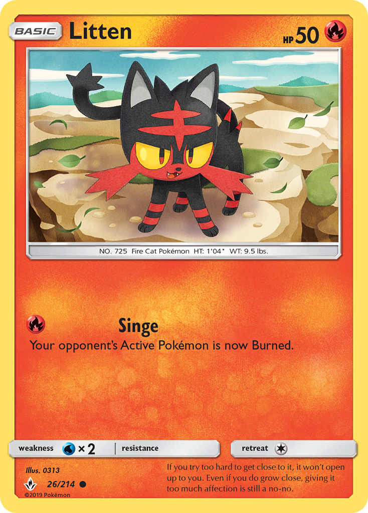 Litten (26/214) [Sun & Moon: Unbroken Bonds] | Jack's On Queen