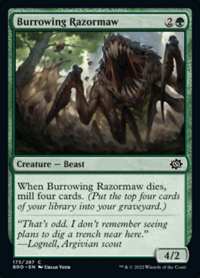 Burrowing Razormaw [The Brothers' War] | Jack's On Queen