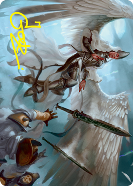 Angelic Quartermaster Art Card (Gold-Stamped Signature) [Innistrad: Crimson Vow Art Series] | Jack's On Queen