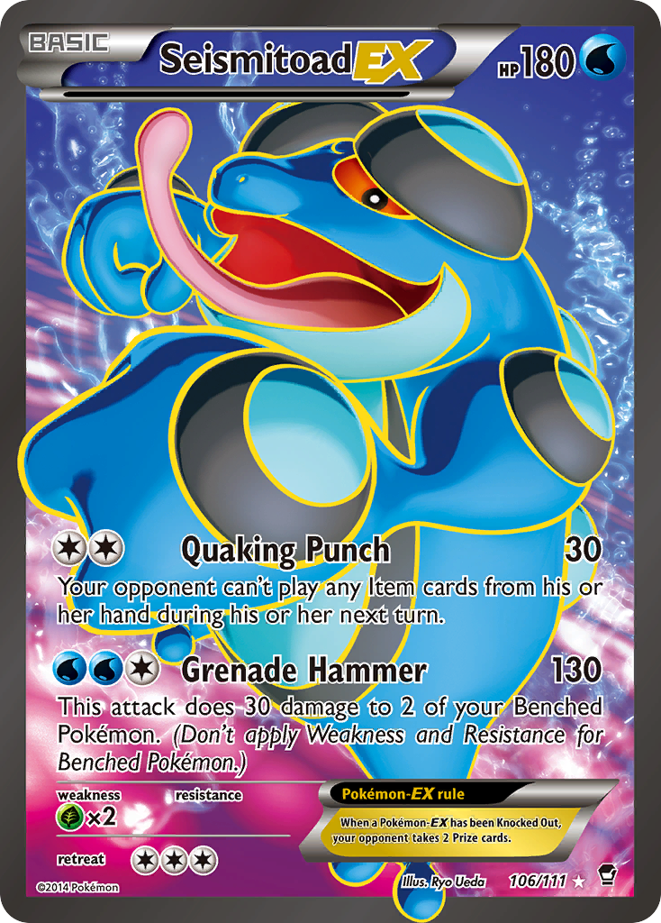 Seismitoad EX (106/111) [XY: Furious Fists] | Jack's On Queen