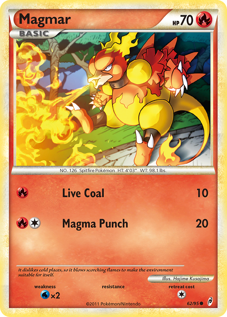 Magmar (62/95) [HeartGold & SoulSilver: Call of Legends] | Jack's On Queen