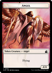 Saproling // Angel (0002) Double-Sided Token [Ravnica Remastered Tokens] | Jack's On Queen