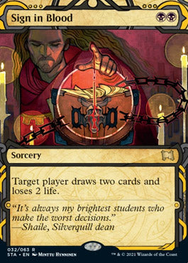 Sign in Blood (Etched Foil) [Strixhaven Mystical Archive] | Jack's On Queen