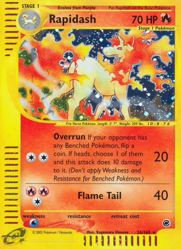 Rapidash (26/165) [Expedition: Base Set] | Jack's On Queen