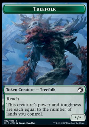 Treefolk Token [Innistrad: Midnight Hunt Tokens] | Jack's On Queen