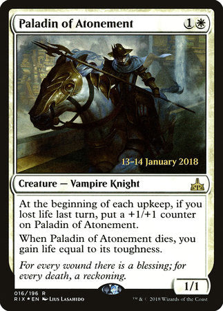 Paladin of Atonement [Rivals of Ixalan Promos] | Jack's On Queen