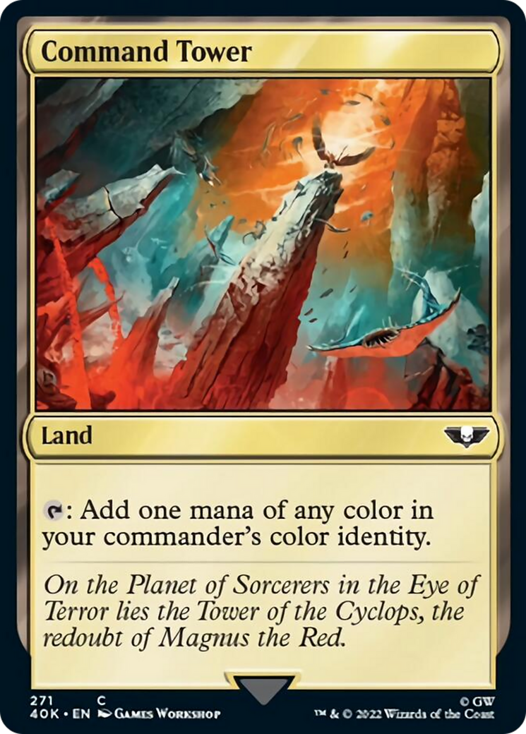 Command Tower (271) (Surge Foil) [Universes Beyond: Warhammer 40,000] | Jack's On Queen
