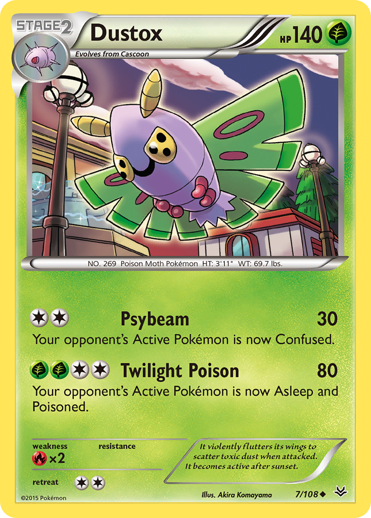Dustox (7/108) [XY: Roaring Skies] | Jack's On Queen