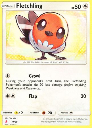 Fletchling (11/30) [Sun & Moon: Trainer Kit - Lycanroc] | Jack's On Queen