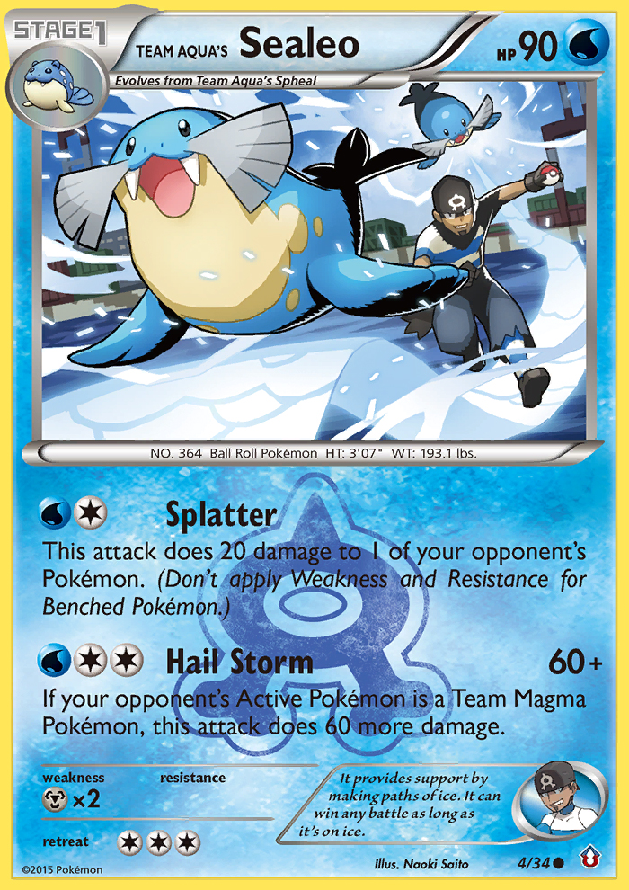 Team Aqua's Sealeo (4/34) [XY: Double Crisis] | Jack's On Queen