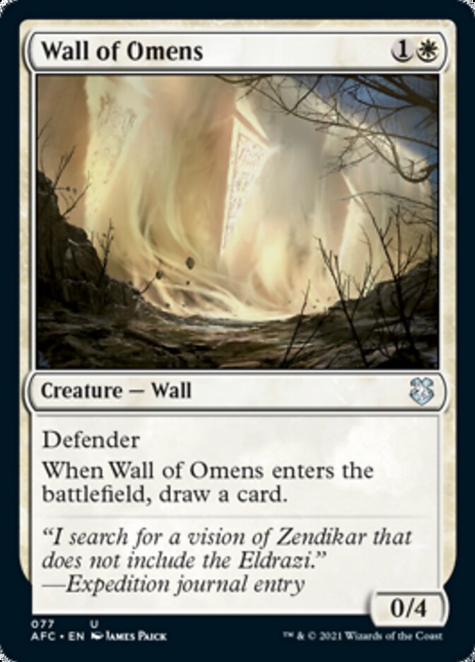 Wall of Omens [Dungeons & Dragons: Adventures in the Forgotten Realms Commander] | Jack's On Queen