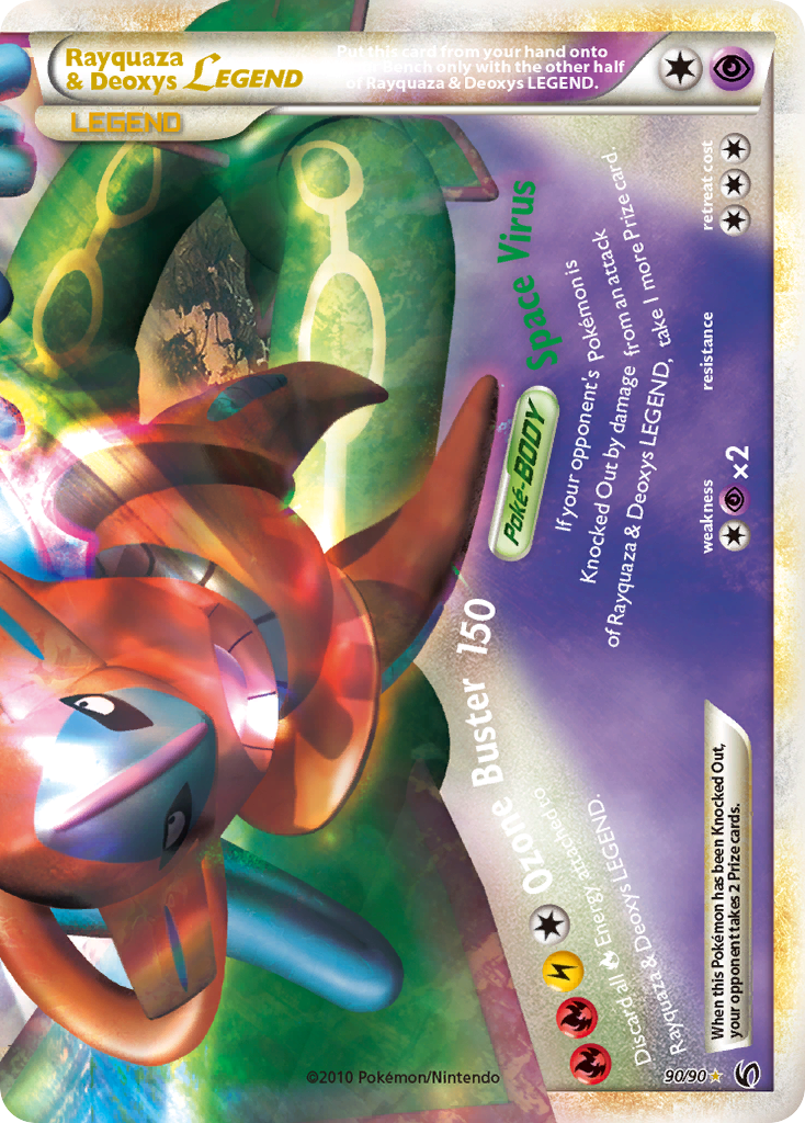 Rayquaza & Deoxys LEGEND (90/90) [HeartGold & SoulSilver: Undaunted] | Jack's On Queen