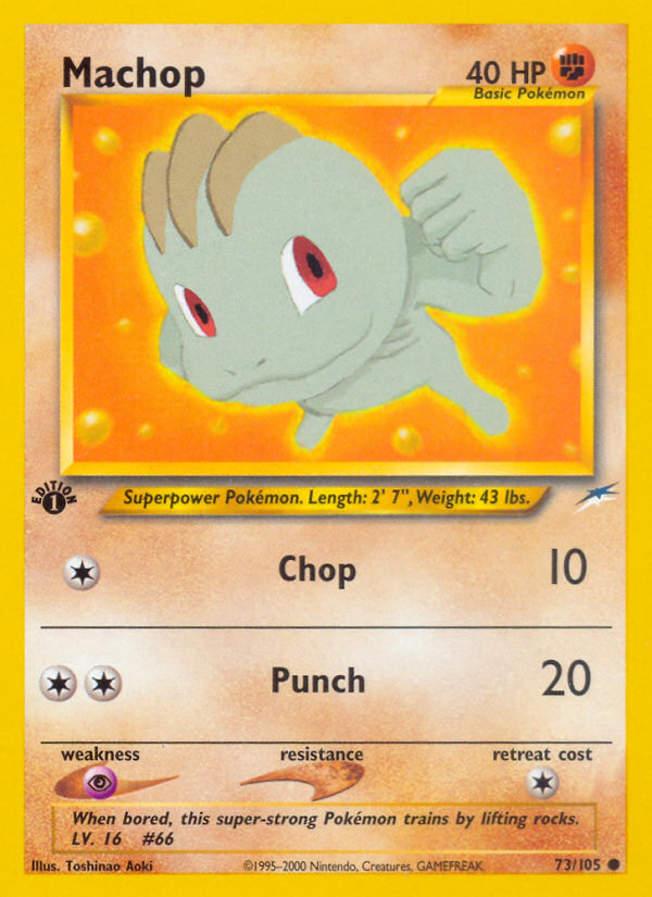 Machop (73/105) [Neo Destiny 1st Edition] | Jack's On Queen