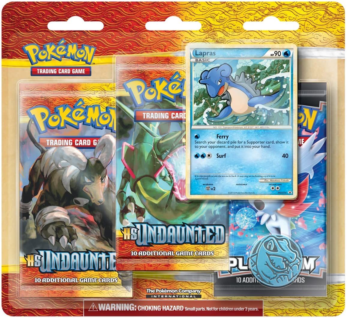 HeartGold & SoulSilver: Undaunted - 3-Pack Blister (Lapras) | Jack's On Queen