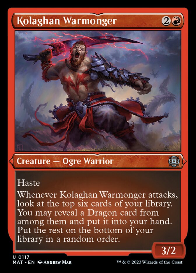 Kolaghan Warmonger (Foil Etched) [March of the Machine: The Aftermath] | Jack's On Queen