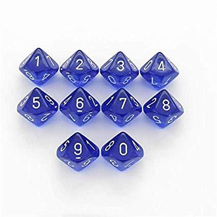 Chessex: Translucent D10 Dice Set | Jack's On Queen