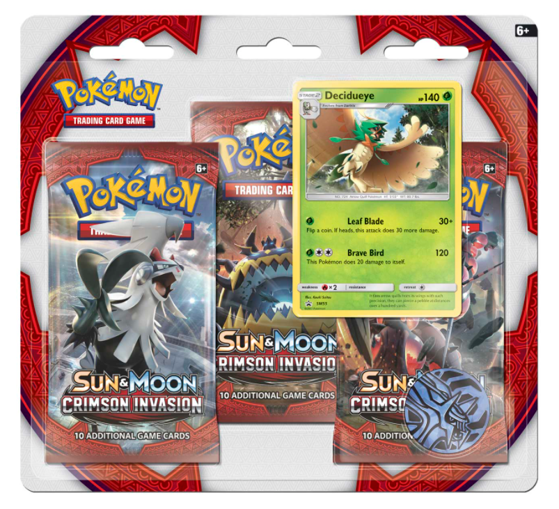 Sun & Moon: Crimson Invasion - 3-Pack Blister (Decidueye) | Jack's On Queen