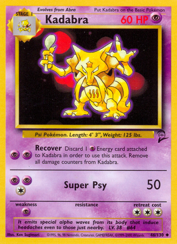 Kadabra (46/130) [Base Set 2] | Jack's On Queen