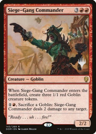 Siege-Gang Commander [Dominaria Promos] | Jack's On Queen