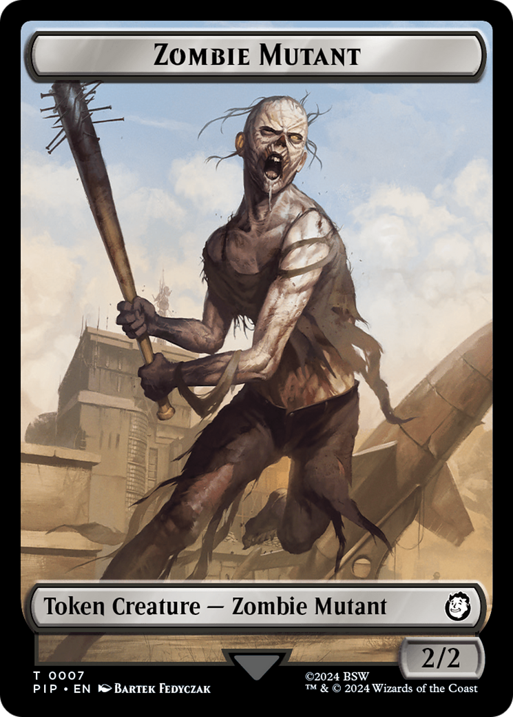Zombie Mutant // Copy Double-Sided Token [Fallout Tokens] | Jack's On Queen
