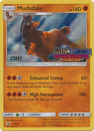 Mudsdale (SM20) (Staff Prerelease Promo) [Sun & Moon: Black Star Promos] | Jack's On Queen