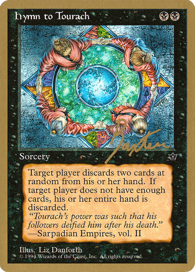 Hymn to Tourach (Circle) (George Baxter) [Pro Tour Collector Set] | Jack's On Queen