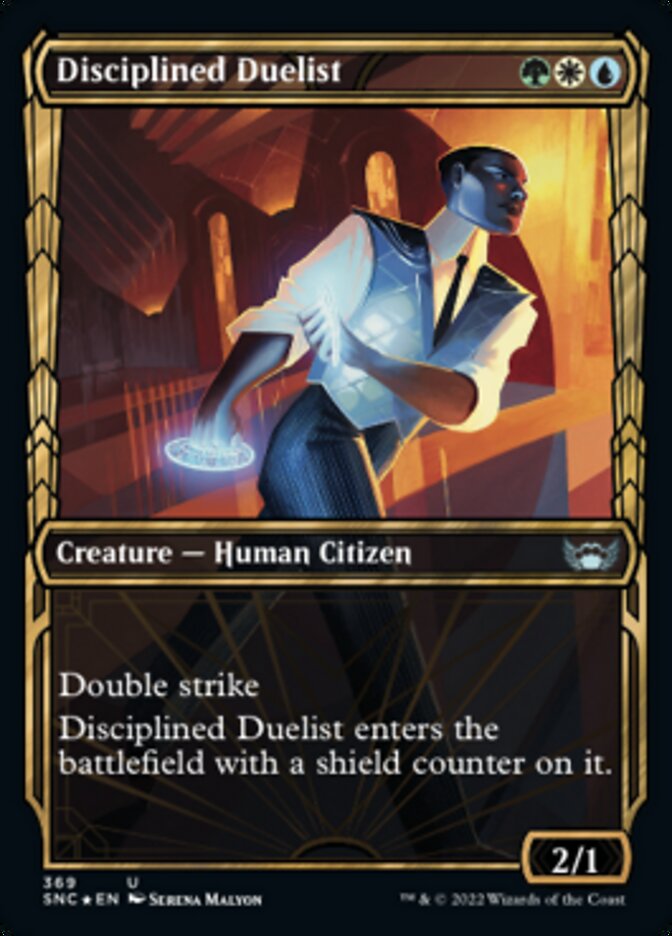 Disciplined Duelist (Showcase Golden Age Gilded Foil) [Streets of New Capenna] | Jack's On Queen