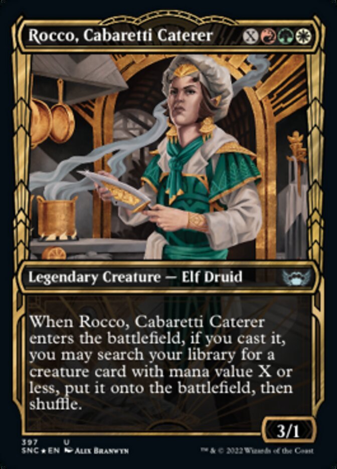 Rocco, Cabaretti Caterer (Showcase Golden Age Gilded Foil) [Streets of New Capenna] | Jack's On Queen