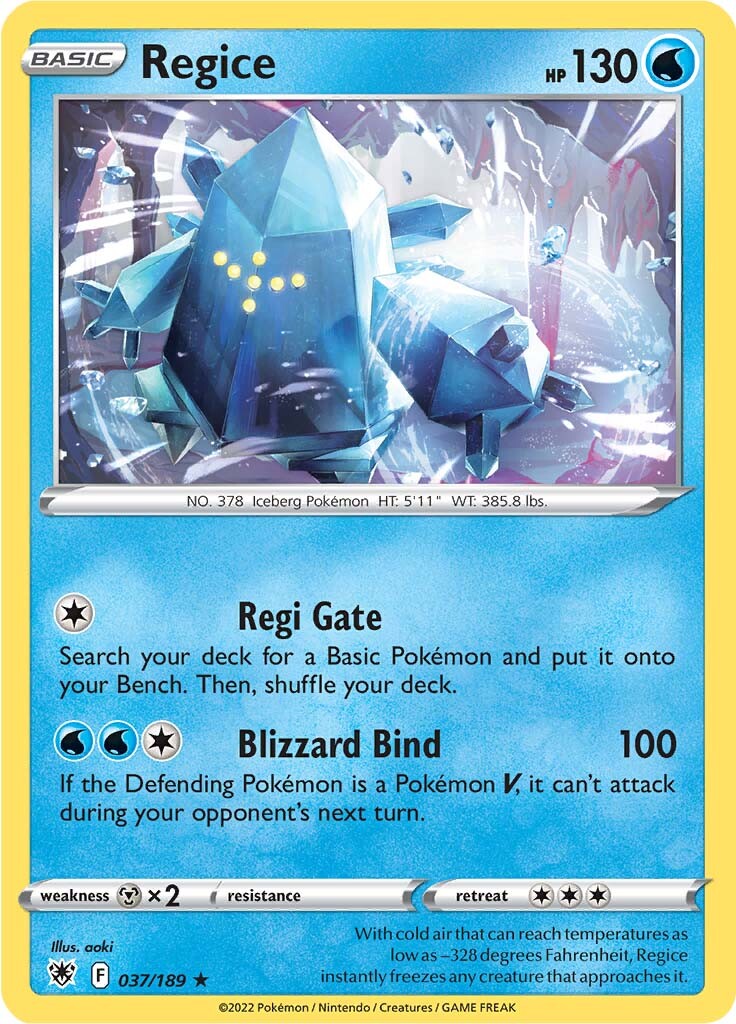 Regice (037/189) [Sword & Shield: Astral Radiance] | Jack's On Queen