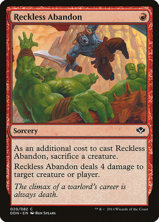 Reckless Abandon [Duel Decks: Speed vs. Cunning] | Jack's On Queen