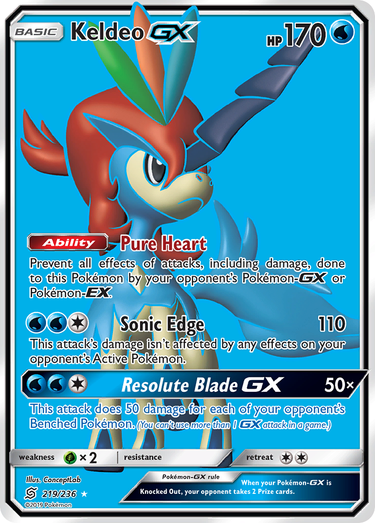 Keldeo GX (219/236) [Sun & Moon: Unified Minds] | Jack's On Queen