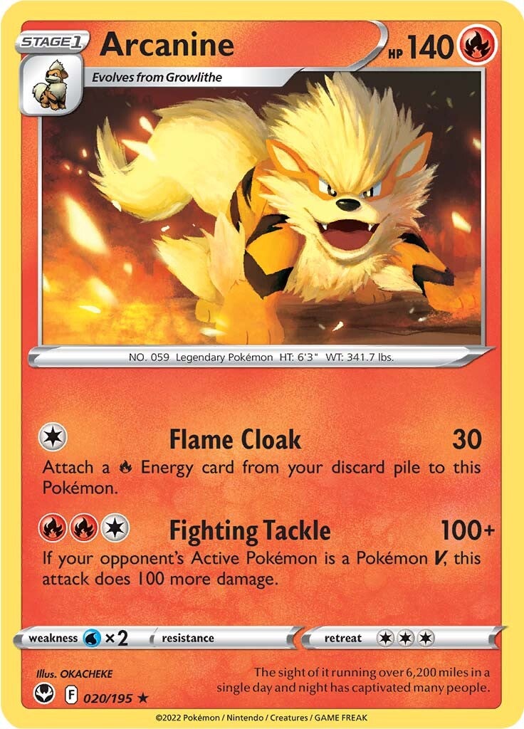 Arcanine (020/195) [Sword & Shield: Silver Tempest] | Jack's On Queen